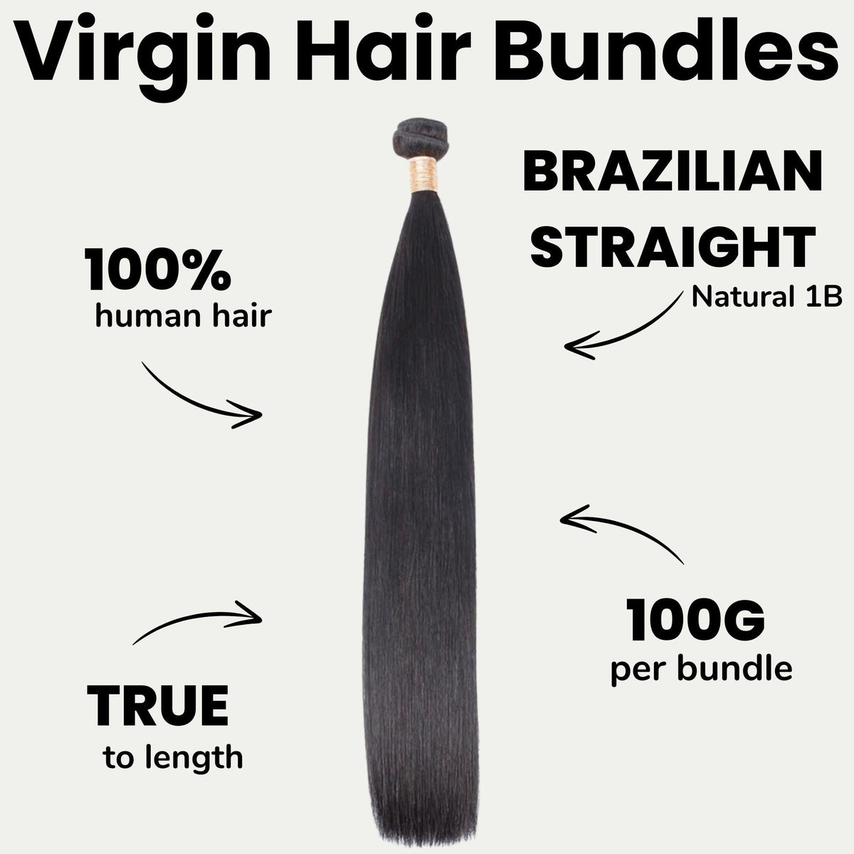 Brazilian Straight 100% Human Hair Bundles
