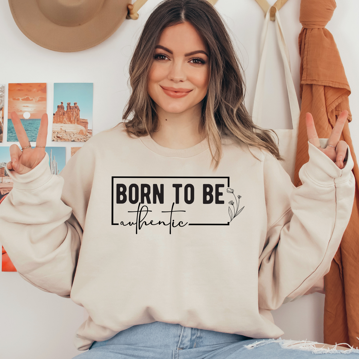 Born To Be Authentie Ready To Press DTF Transfers, DTF Hot Peel